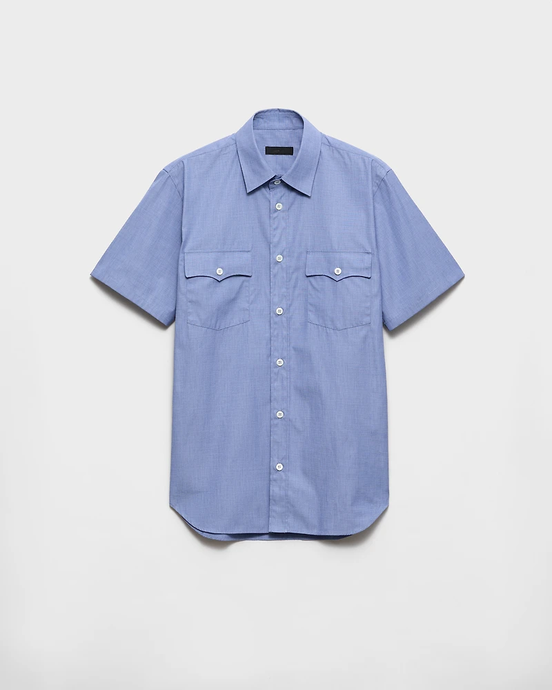 Short-sleeved cotton shirt
