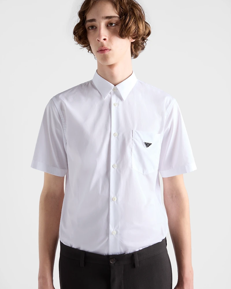Short-sleeved cotton shirt