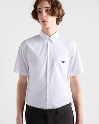Short-sleeved cotton shirt