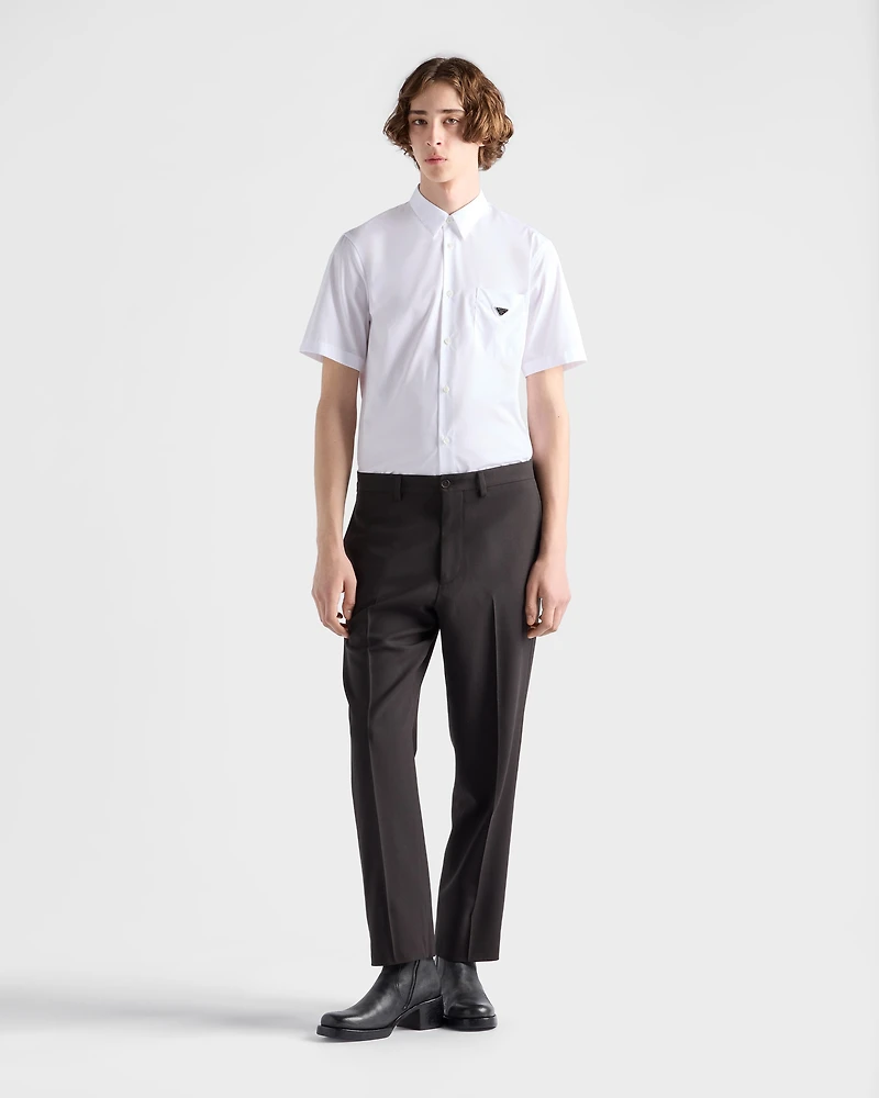 Short-sleeved cotton shirt