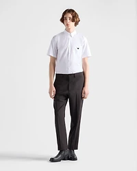 Short-sleeved cotton shirt