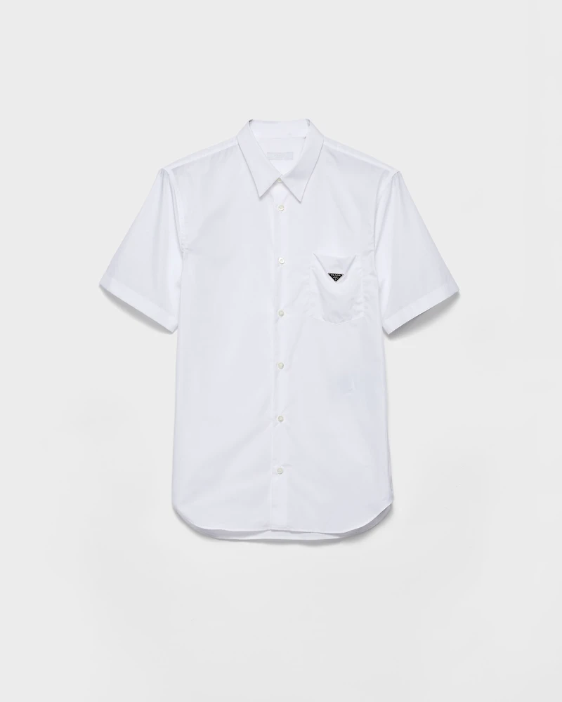 Short-sleeved cotton shirt