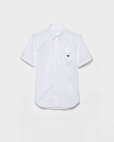 Short-sleeved cotton shirt