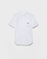 Short-sleeved cotton shirt