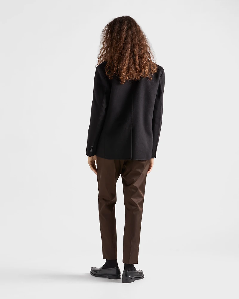 Single-breasted cashmere jacket