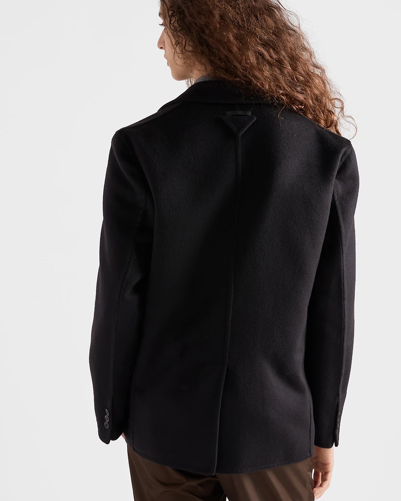 Single-breasted cashmere jacket