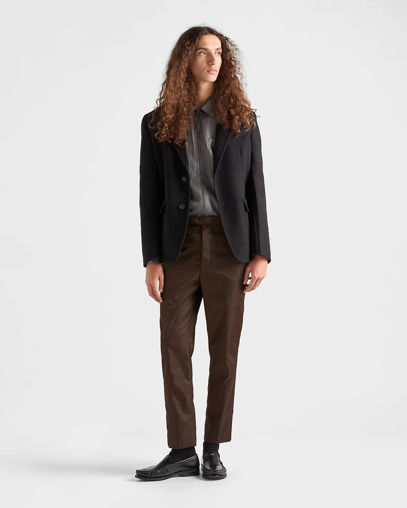 Single-breasted cashmere jacket