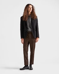 Single-breasted cashmere jacket