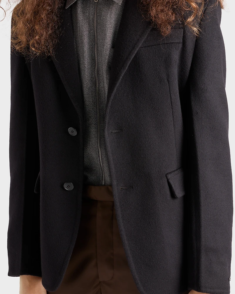 Single-breasted cashmere jacket
