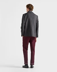 Single-breasted wool blend jacket