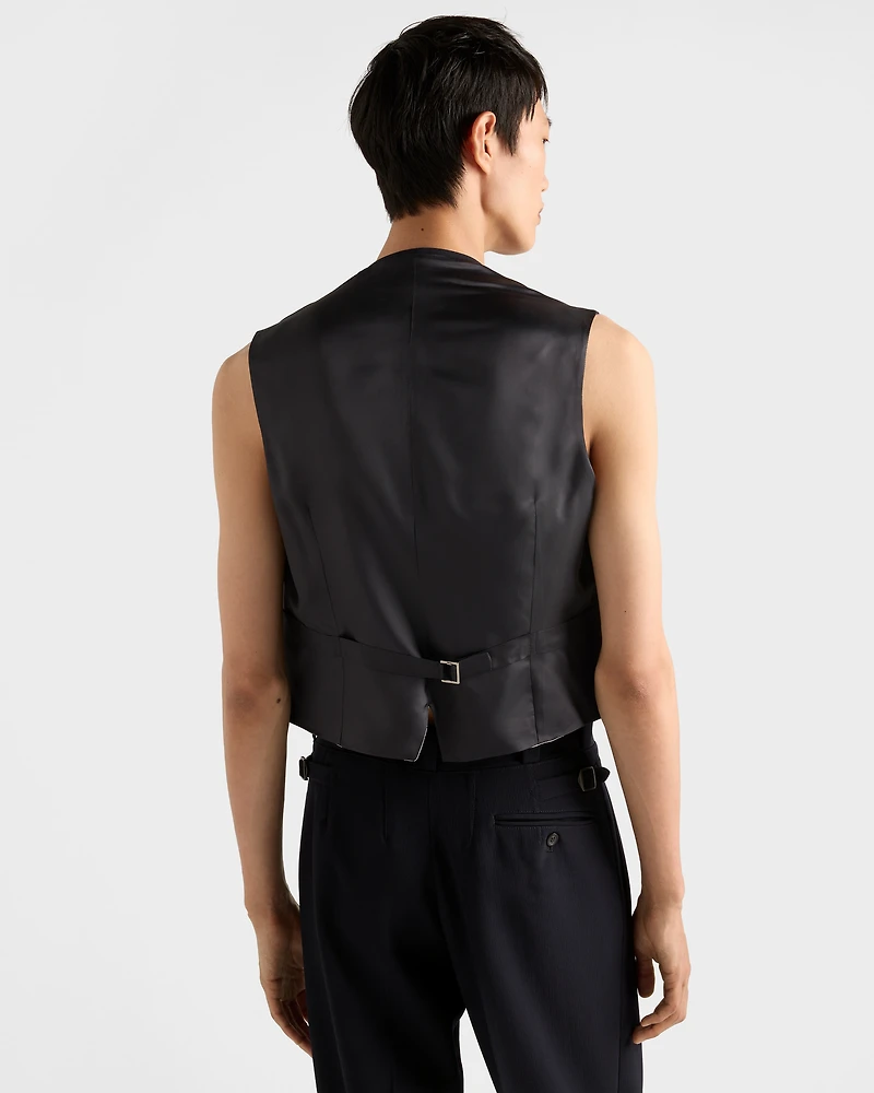 Single-breasted wool vest