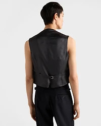Single-breasted wool vest