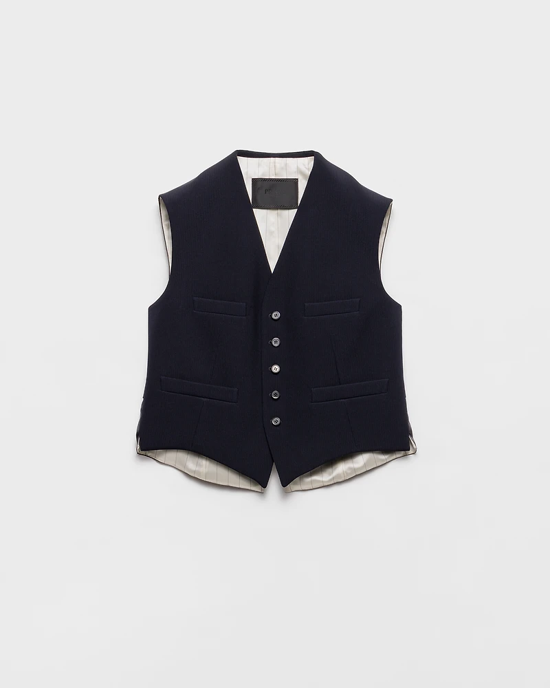 Single-breasted wool vest