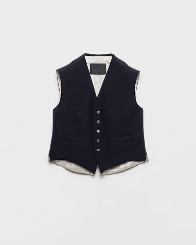 Single-breasted wool vest