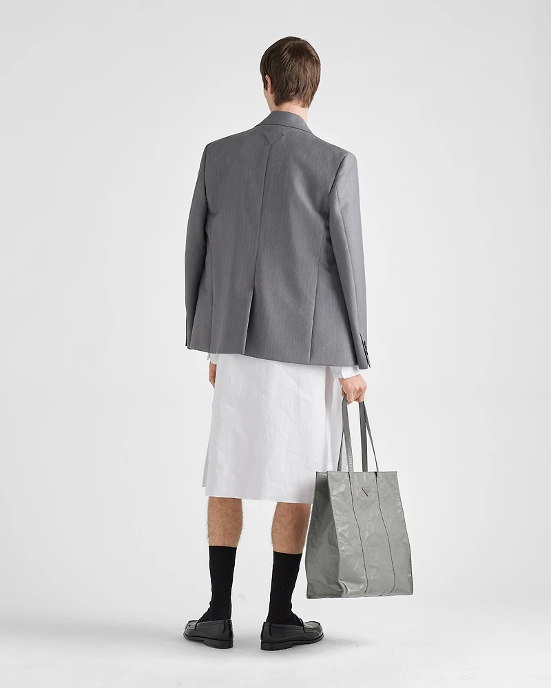 Single-breasted mohair wool jacket