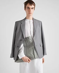 Single-breasted mohair wool jacket