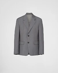 Single-breasted mohair wool jacket