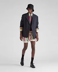 Single-breasted wool and mohair jacket