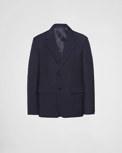 Single-breasted wool and mohair jacket