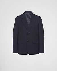 Single-breasted wool and mohair jacket