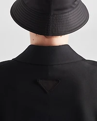 Single-breasted wool blend jacket