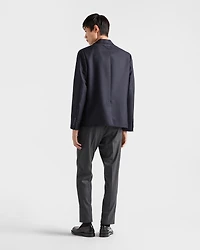 Single-breasted wool and mohair jacket