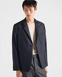 Single-breasted wool and mohair jacket