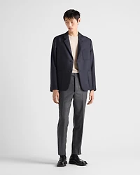 Single-breasted wool and mohair jacket