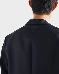 Single-breasted wool and mohair jacket