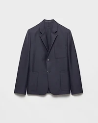 Single-breasted wool and mohair jacket
