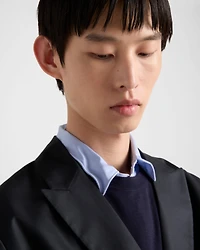 Double-breasted silk jacket