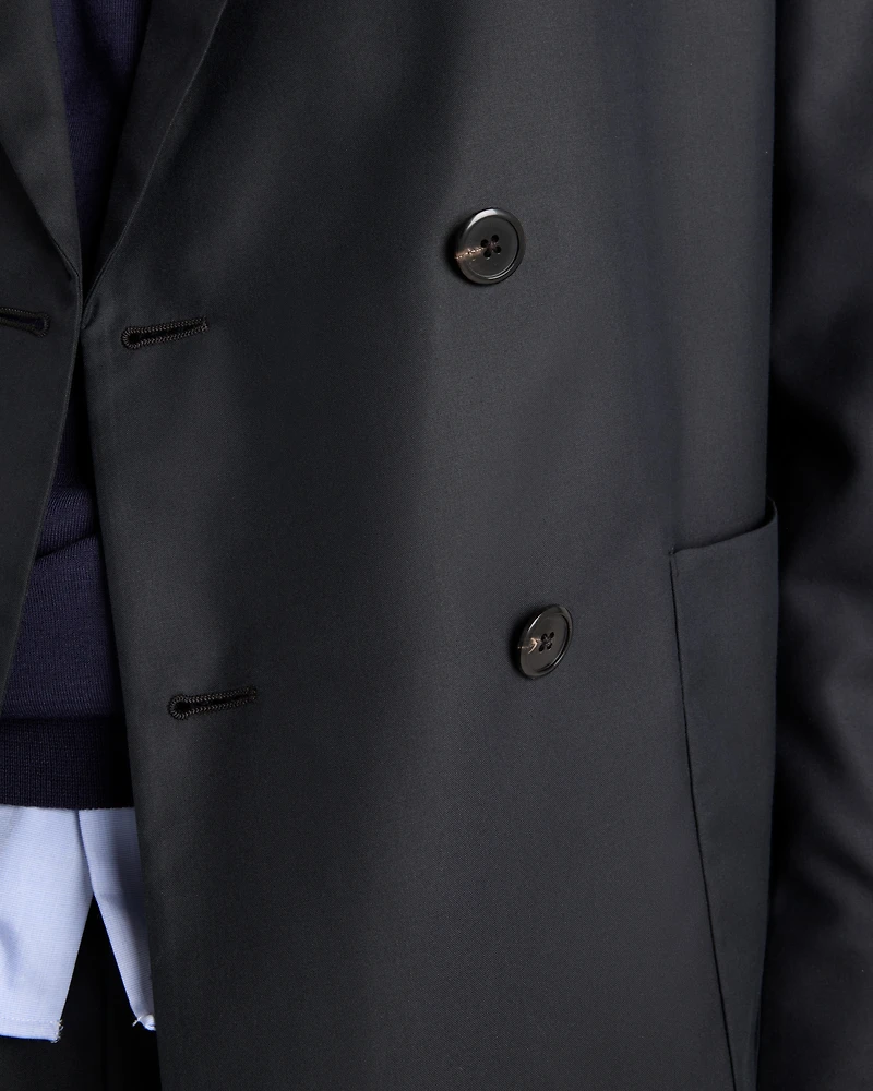 Double-breasted silk jacket