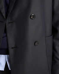 Double-breasted silk jacket