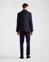 Single-breasted cotton blend jacket