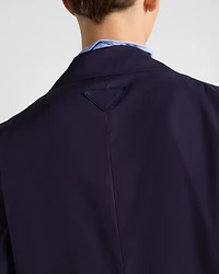 Single-breasted cotton blend jacket