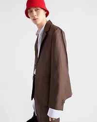 Single-breasted linen jacket