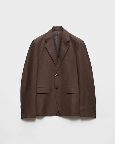 Single-breasted linen jacket