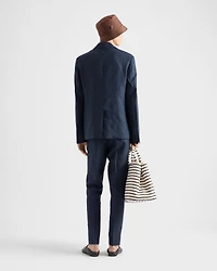 Single-breasted linen jacket