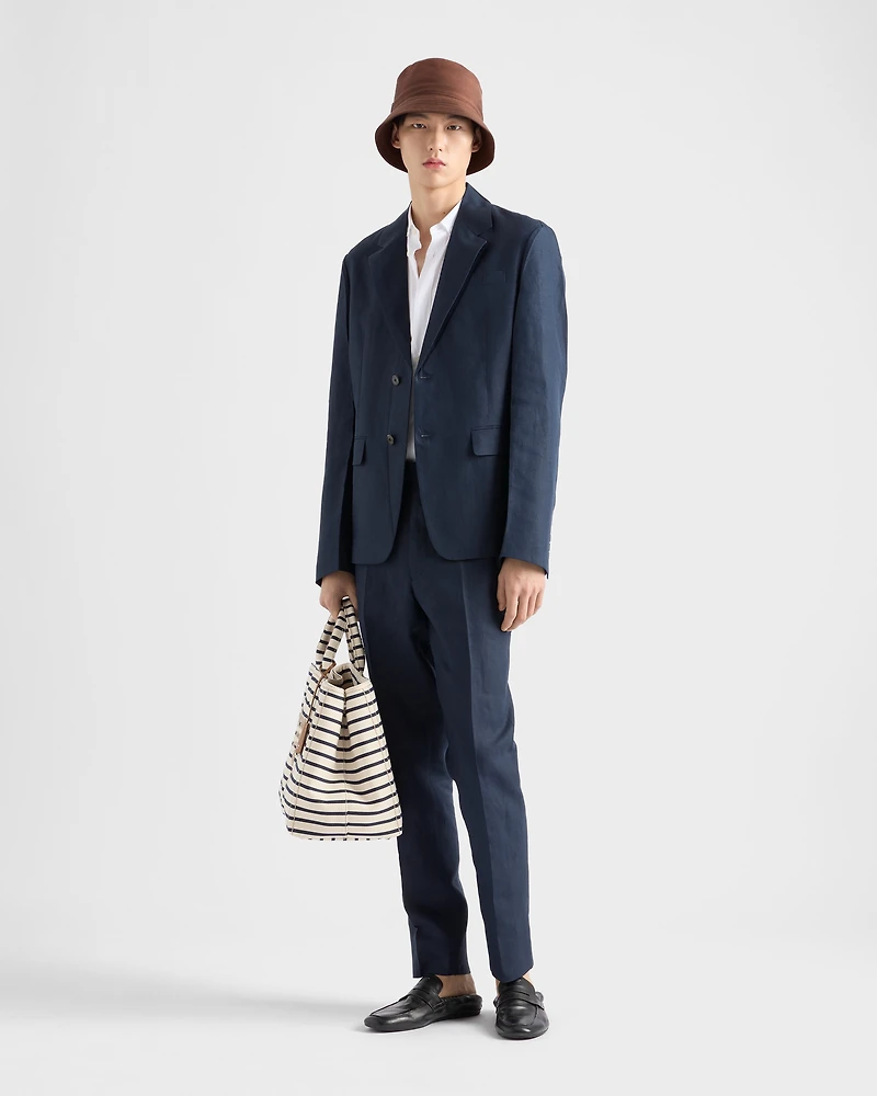 Single-breasted linen jacket
