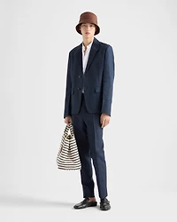 Single-breasted linen jacket