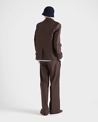Single-breasted mohair and silk jacket