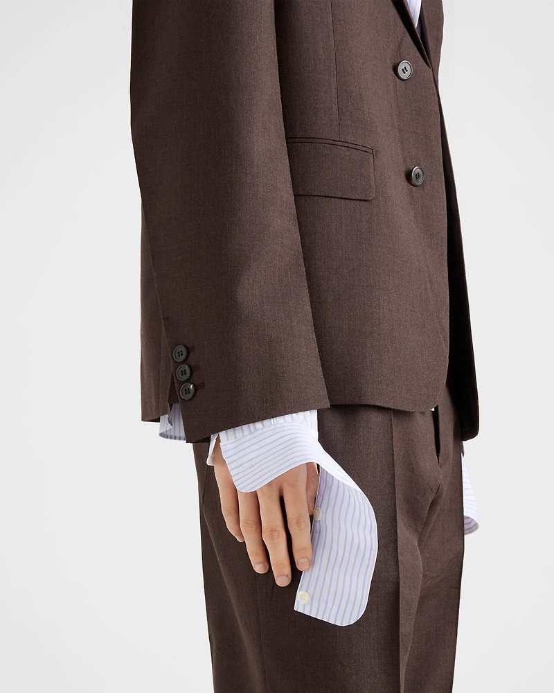 Single-breasted mohair and silk jacket