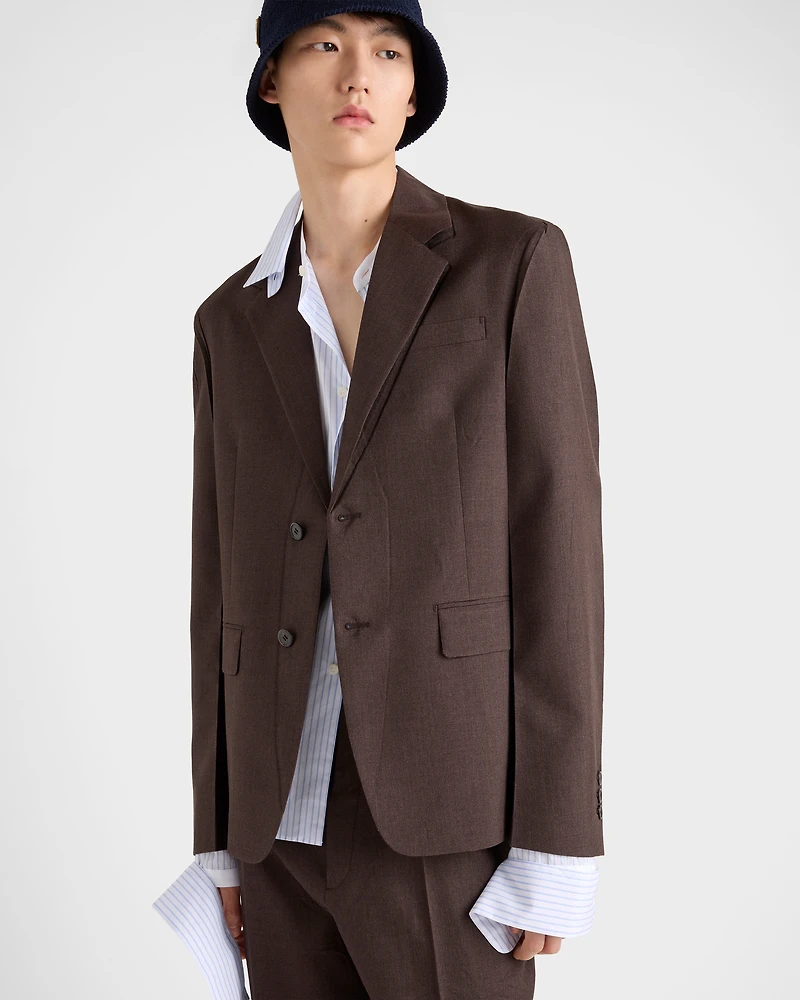 Single-breasted mohair and silk jacket