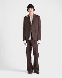 Single-breasted mohair and silk jacket