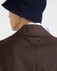 Single-breasted mohair and silk jacket