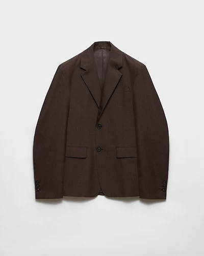 Single-breasted mohair and silk jacket