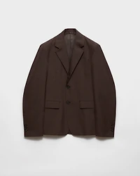 Single-breasted mohair and silk jacket