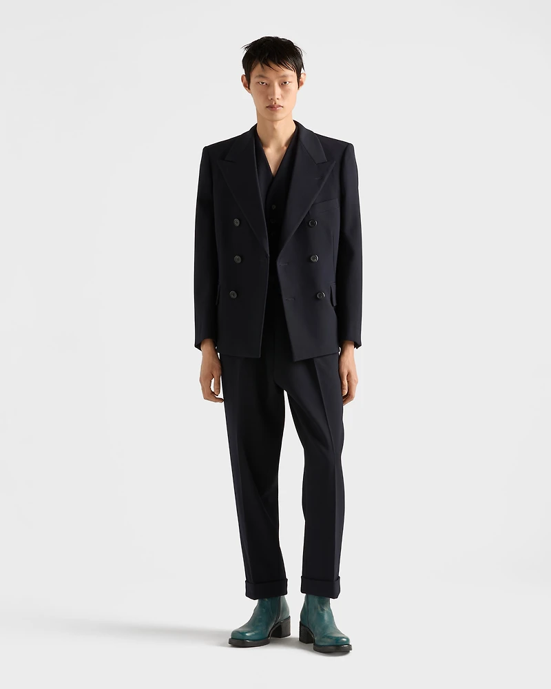 Double-breasted wool jacket