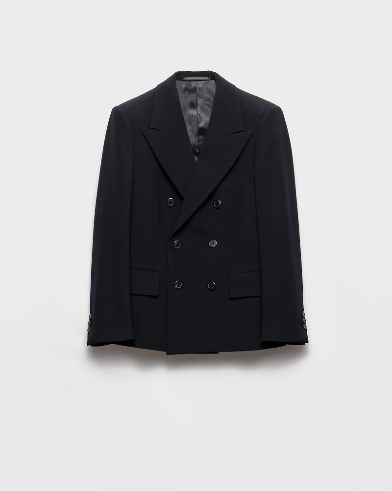Double-breasted wool jacket
