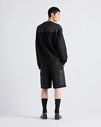 Cotton fleece and Re-Nylon sweatshirt